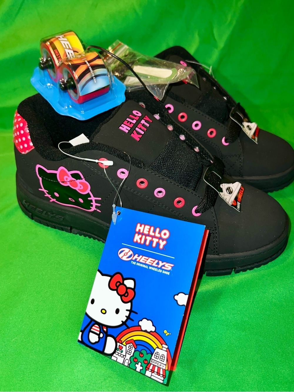 Heelys Black & Pink Hello Kitty Rolling Shoes